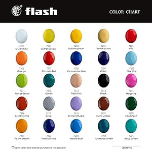 FLASH ACRYLIC PAINT - 1 Litre - 25 Colours