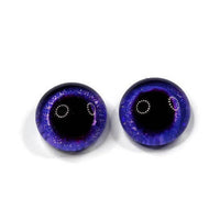 18mm Hand Painted Eyes - Violet w/ Deep Red Striping