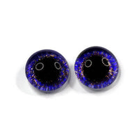 18mm Hand Painted Eyes - Violet Sparkle