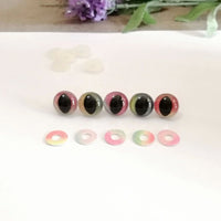 Rainbow Cat Eyes 15mm & 18mm  Sold in Packs of 2 PAIRS!