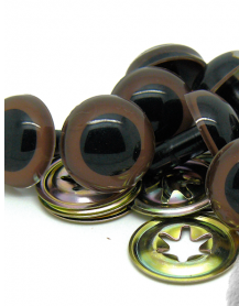 Plastic Safety Eyes - 24mm Brown - 4 Pairs
