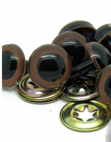 6mm - 24mm BROWN High Quality coloured Teddy Bear Safety Eyes  SOLD IN PACKS OF 2 PAIRS!
