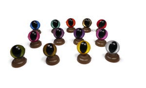 13mm Cat / Dragon Safety Eyes  Sold in Lots of 3 Pairs! - Dark Green - Brown - Copper - Bright Orange - Zombie White - Lavender - Lemon Yellow