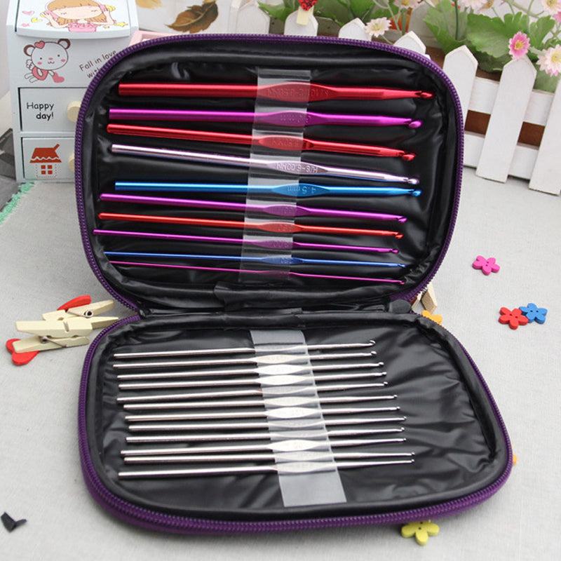 NUOBESTY 2pcs 12pcs Tools Wicker Picnic Tote Bag Needles Weave Craft  Crochet Hooks Needles for Yarn and Craft Steampunk Hair Cat Paw Nail Puller