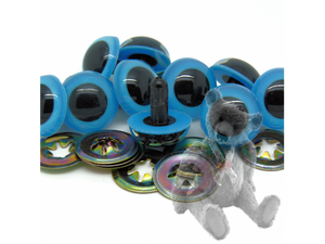4mm - 12mm High Quality BRIGHT BLUE Teddy Bear Eyes  - Sold in lots of 2 Pairs! - 4mm - 6mm - 7.5mm - 12MM - 18MM