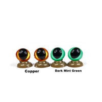 12mm Cat / Dragon Eyes -   25 Colours Available! - Copper - Dark Mint Green