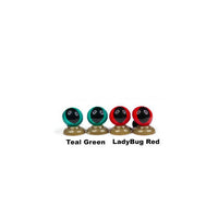 12mm Cat / Dragon Eyes -   25 Colours Available! - Teal Green - Ladybug Red