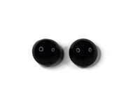 German Glass Eyes, Shiny Black Button Eyes, 14mm,18mm,Teddy Bear Eyes, Teddy Glass Eyes,Dome Shaped Eyes - 14mm - 18mm
