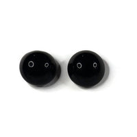 German Glass Eyes, Shiny Black Button Eyes, 14mm,18mm,Teddy Bear Eyes, Teddy Glass Eyes,Dome Shaped Eyes - 14mm - 18mm