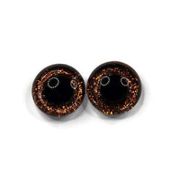 18mm Hand Painted Eyes - Sparkle Series - Bronze Sparkle