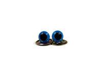 4mm - 12mm High Quality BRIGHT BLUE Teddy Bear Eyes  - Sold in lots of 2 Pairs!
