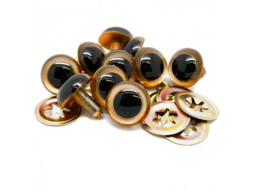 Bear Eyes - Bronze Pearl  7.5mm 10mm 14mm Sold in Lots of 2 Pairs! - 7.5mm - 10mm - 14mm