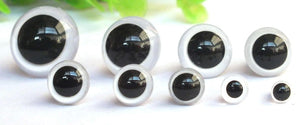 WHITE Teddy Bear Eyes  Sizes 6mm - 24mm Sold in lots of 5 PAIRS!